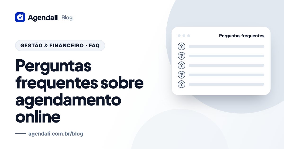 Capa do artigo “Perguntas Frequentes sobre Agendamento Online”