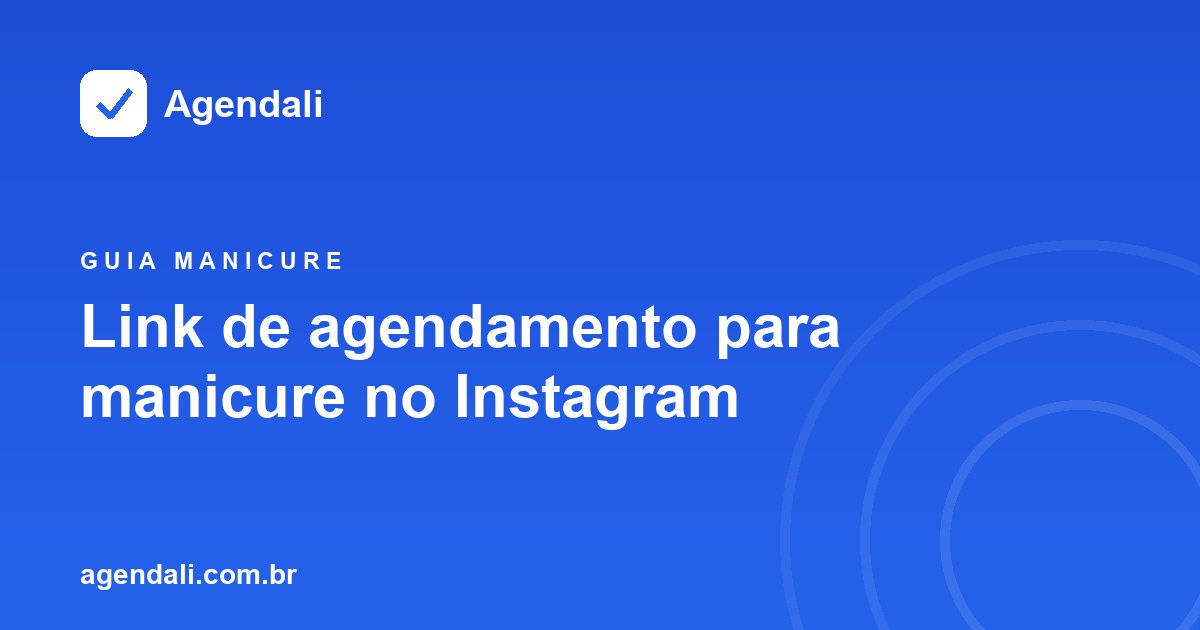 Link de agendamento para manicure divulgado na bio e stories do Instagram